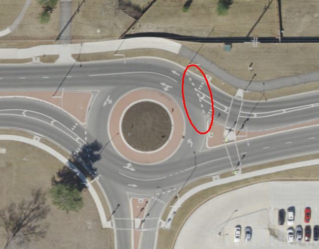Wide Dotted Roundabout Lines.JPG